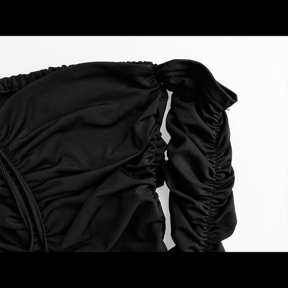 White long sleeve mini bodycon dress - Picture 5 of 5